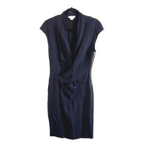 Helmut Lang Twisted Front Cap Sleeve Dress in Black Sheath Dress Size 4